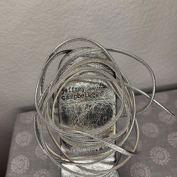 Jeffrey Campbell Primadonna Silver Platform with Clear Heel size 10 - Picture 7 of 10